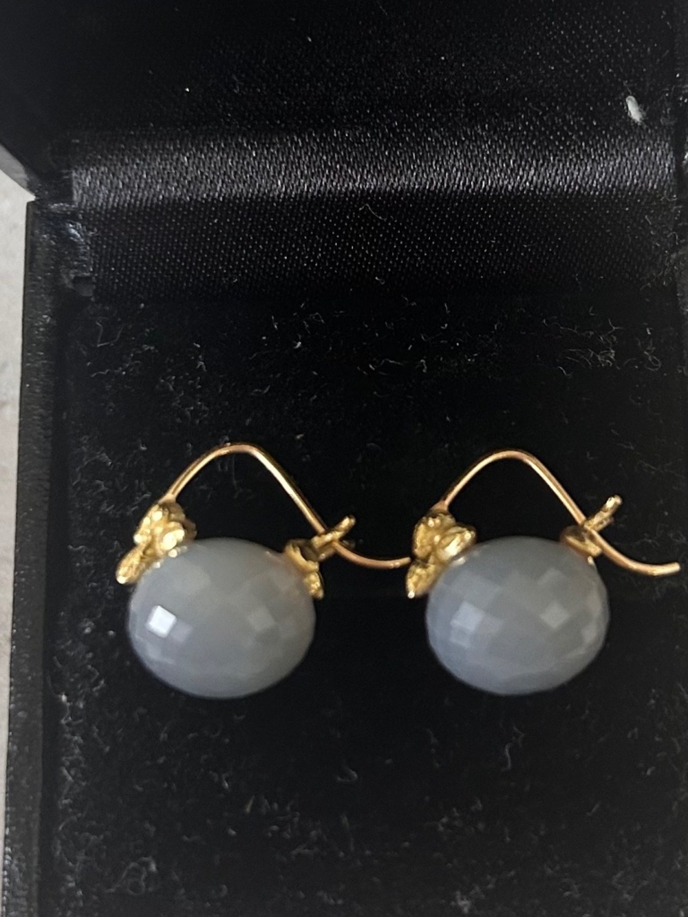 Gabrielle Sanchez 18k yg Moonstone mini flyer earrings